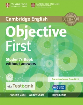 Objective First Student's Book without Answers with CD-ROM with Testbank - Capel Annette, Sharp Wendy