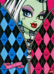 Teczka z gumką A4 Monster High suwak - <br />