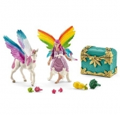 Figurki Zestaw Tęczowy elf lis z jednorożcem (SLH-41440)
