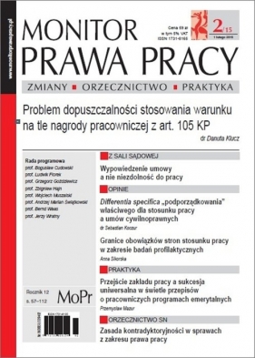Monitor Prawa Pracy Nr 2/201