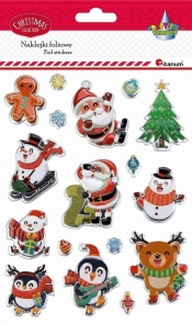 Naklejki wypukłe Mikołaje bałwanki Ciastek 17szt