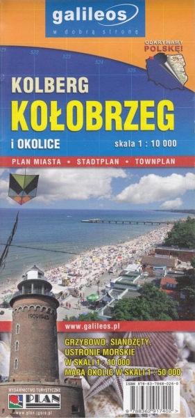 Kołobrzeg i okolice mapa 1:10 000 Plan