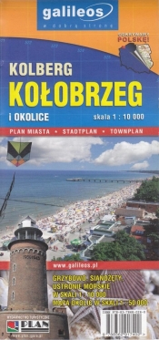 Kołobrzeg i okolice mapa 1:10 000 Plan