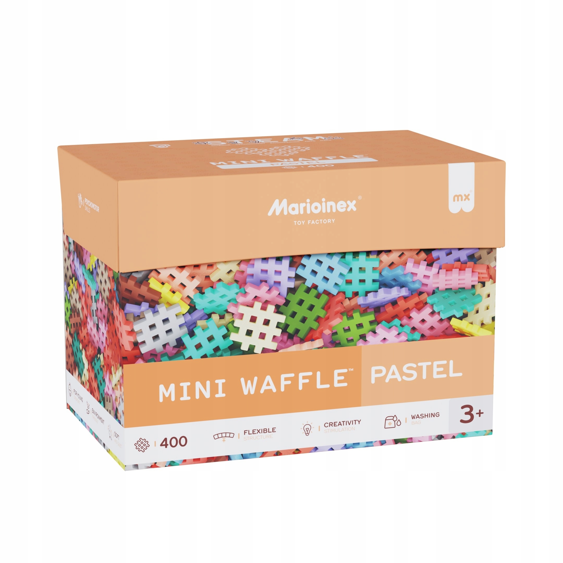Mini Waffle - Pastel, 400 elementów