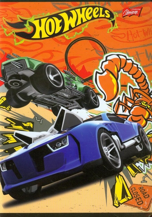 Zeszyt A5 Hot Wheels w kratkę 32 kartki pomarańczowy