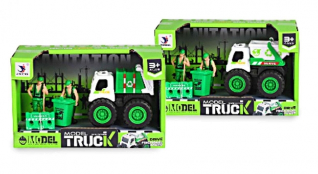 Auto śmieciarka z figurkami