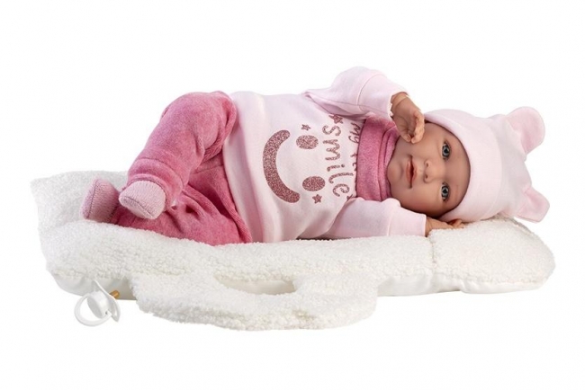 <img src='https://webimage.pl/pics/403/1/d8426265741403.jpg' style='height:440px' /> Lalka płacząca z nosidełkiem 42cm