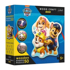 Puzzle 50 Wood Craft Junior Zabawny Psi Patrol
