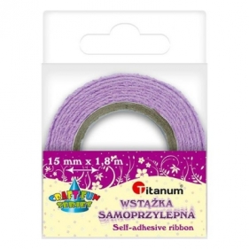 Wstążka koronka bawełniana samoprzylepna 15 mm 1,8 m - Lawendowy (373258)