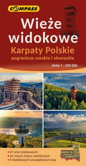 Mapa - Wieże widokowe Karpaty Polskie - praca zbiorowa