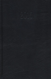 Kalendarz 2015 Książkowy Dzienny B6 Balacron czarny - <br />