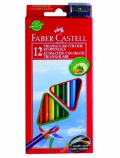 Kredki Faber-Castell EcoColour trójkątne, 12 kolorów + temp. (120523 FC)