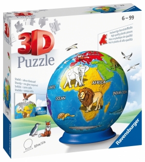 Ravensburger, Puzzle 3D: Kula - Dziecinny globus (11840)