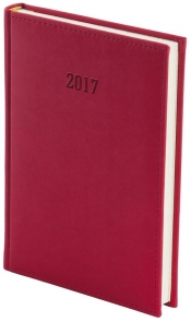 Kalendarz 2017 A5 dzienny Vivella czerwony