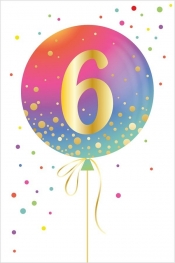 Karnet Urodziny - Age Balloon 6