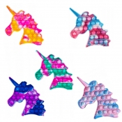Pop it, jednorożec, zabawka sensoryczna, antystresowa, gniotek Push Pop Bubble (NO-1005340)