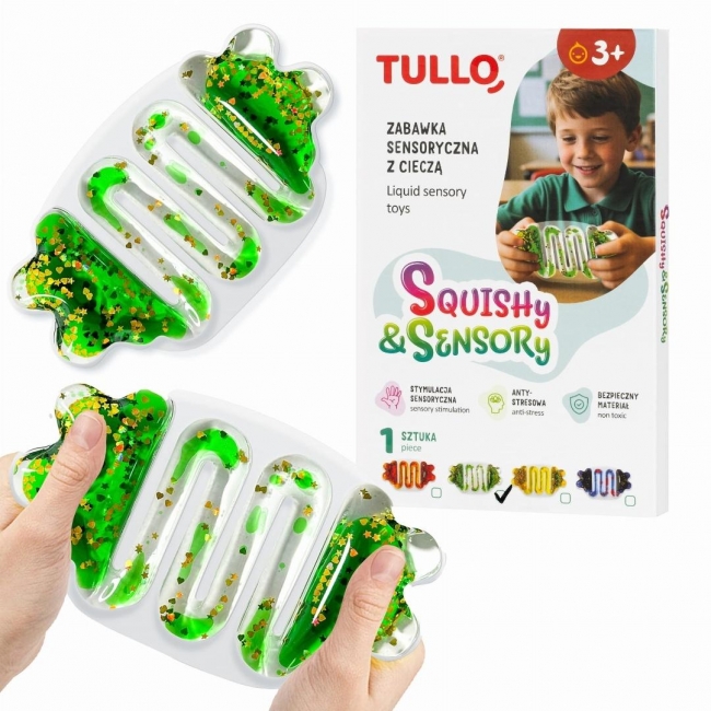 Gniotek sensoryczny z cieczą squishy zielony