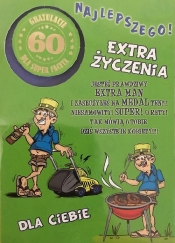 Karnet Party naklejany B6 + koperta Urodziny 60 wzór nr 04 (opakowanie 2 sztuki)