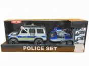 Policja + laweta z motocyklem 1:14 41x11x14cm