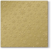 Serwetki Paw Lunch BN Inspiration Winter Flakes (gold) - złoty 330 mm x 330 mm (SDL251009)