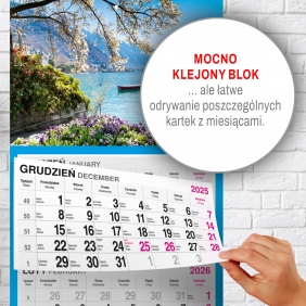 Kalendarz 2026 Trójdzielny - Widok