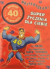 Karnet Party naklejany B6 + koperta Urodziny 40 wzór nr 05 (opakowanie 2 sztuki)