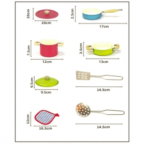 Zestaw garnków metalowych 8 el. (128405)