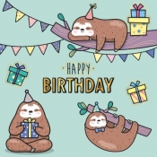 Karnet KW Urodziny leniwce