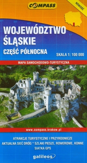 Województwo Śląskie część północna mapa samochodowo turystyczna 1:100 000