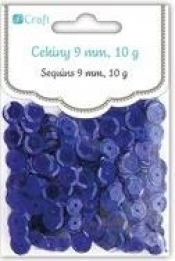 CEKINY OKRAGLE 9MM 10G NIEBIESKIE METALICZNE BPZ-DP CRAFT