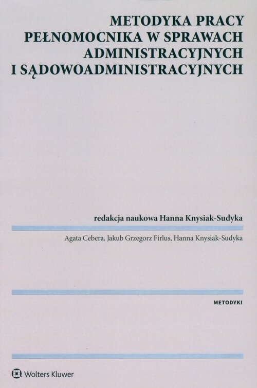 Metodyka pracy pełnomocnika w spr admin i sądo