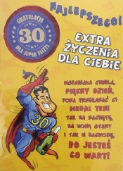 Karnet Party naklejany B6 + koperta Urodziny 30 wzór nr 06 (opakowanie 2 sztuki)