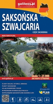 Saksońska Szwajcaria - część zachodnia. Mapa turystyczna w skali 1:25 000 - Opracowanie zbiorowe
