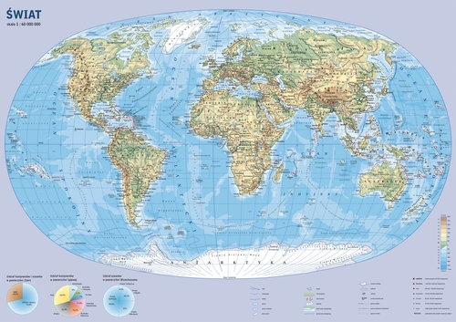 Świat mapa ścienna podręczna