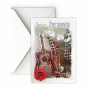 Karnet A5 grający Serdeczne życzenia