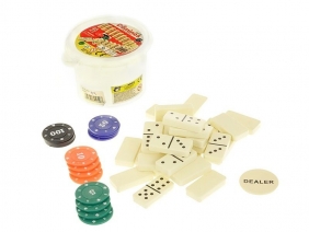 Domino w wiaderku z żetonami 45el