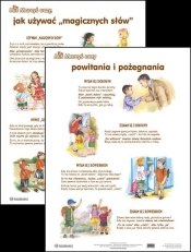 Plansza Mis Maryś uczy Powitania i pożegnania Jak używać "magicznych słów"