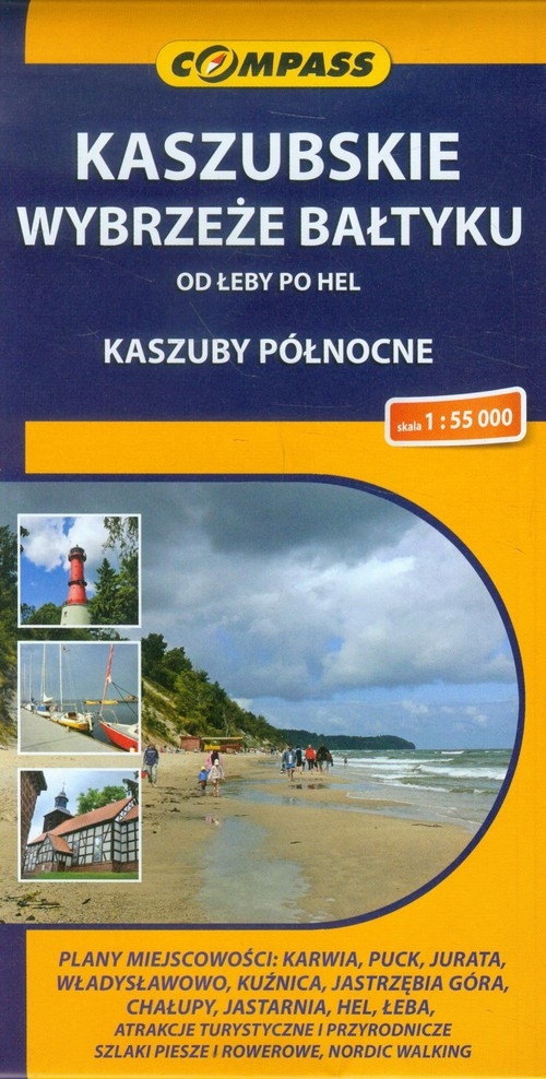 Kaszubskie Wybrzeże Bałtyku mapa turystyczna 1:55 000