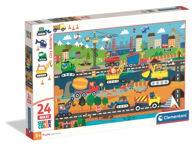 <img src='https://webimage.pl/pics/407/8/d8005125248407.jpg' style='height:440px' /> Puzzle 24 Maxi Super kolor Noli City Builders 24840