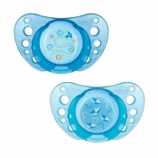 Smoczek do uspokaj physio air silikonowy niebieski 2 szt 12m+ (7273521)
