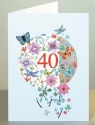 Karnet F40 wycinany + koperta Urodziny 40