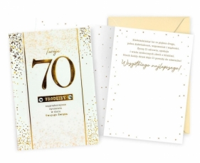 Karnet B6 Urodziny 70