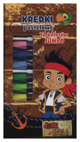 Kredki pastelowe Jumbo 12 kolorów Jake i Piraci z Nibylandii