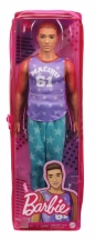 Barbie Fashionistas: Lalka stylowy Ken - T-shirt bez rękawów Malibu, brązowe włosy (DWK44/GRB89)
