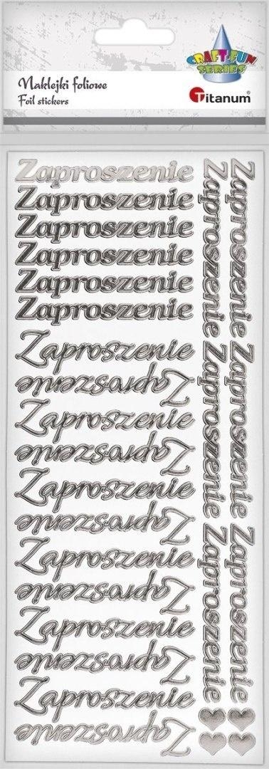 Naklejki foliowe napis Zaproszenie 28szt