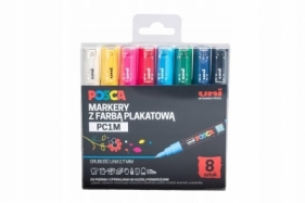 Markery plakatowe PC-1M 8 kolorów POSCA UNI