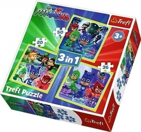 Puzzle 3w1 Pidżamersi Gotowi do działania (34840)
