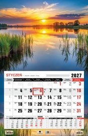Kalendarz 2027 jednodzielny 3XL - Mazury