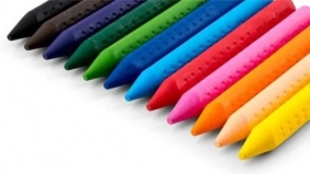 Kredki świecowe trójkątne Jumbo Grip 12 kolorów