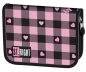 Piórnik dwuklapkowy bez wyposażenia - Pink Checkered